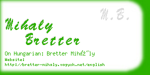 mihaly bretter business card